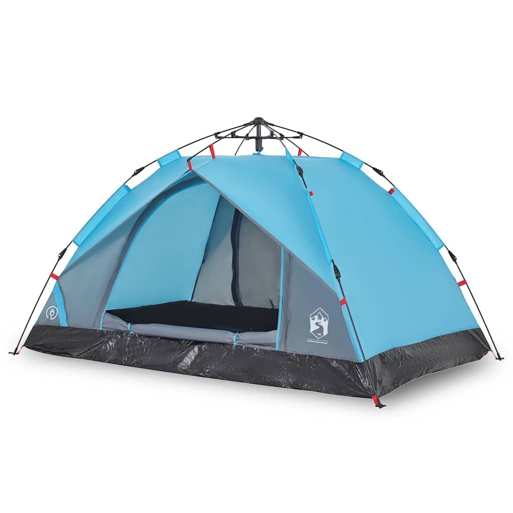 Kuppel-Campingzelt 3 Personen Quick Release Blau