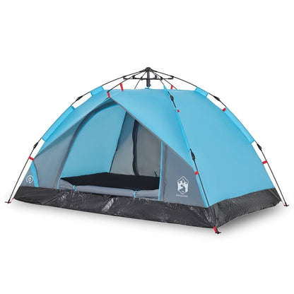 Kuppel-Campingzelt 3 Personen Quick Release Blau