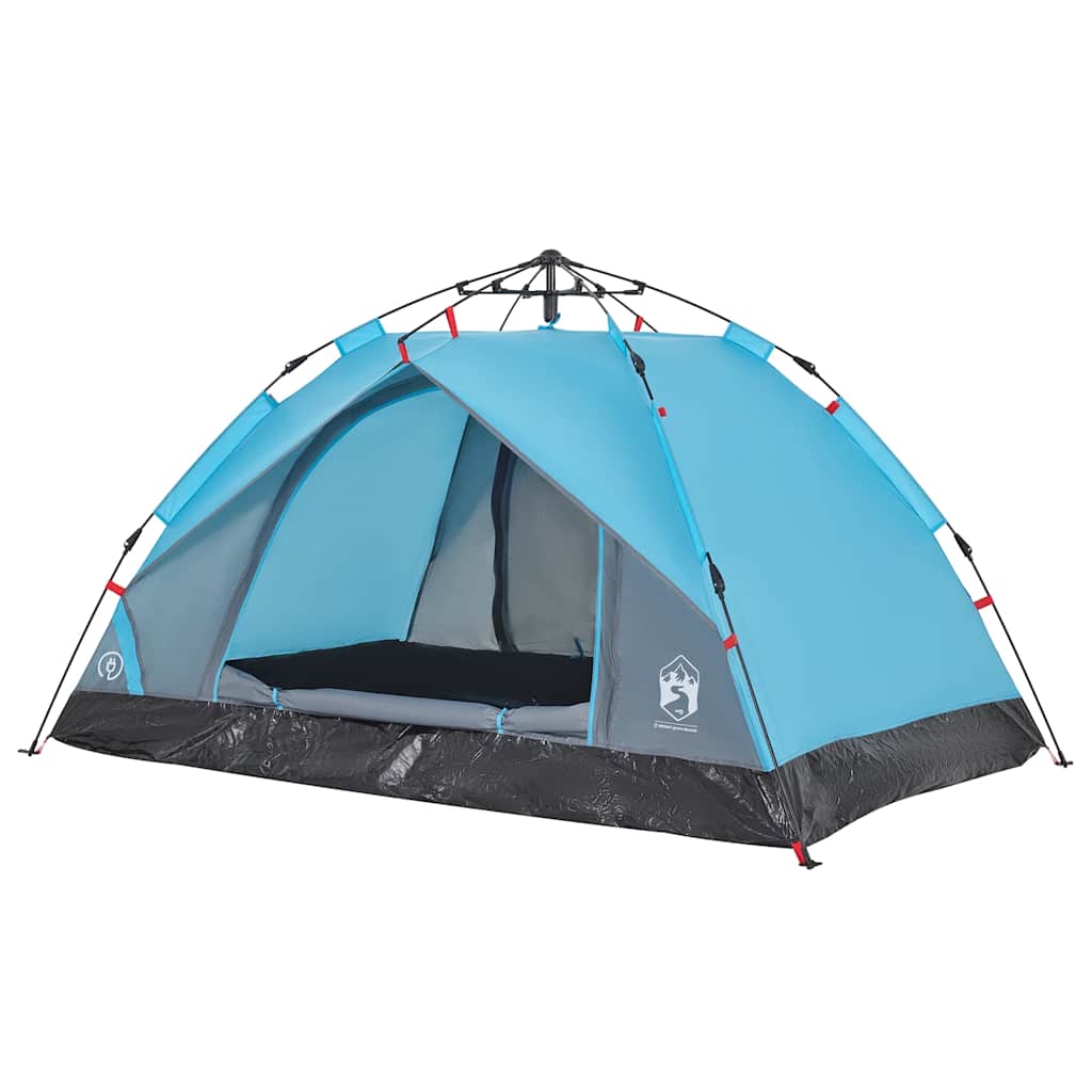 Kuppel-Campingzelt 3 Personen Quick Release Blau