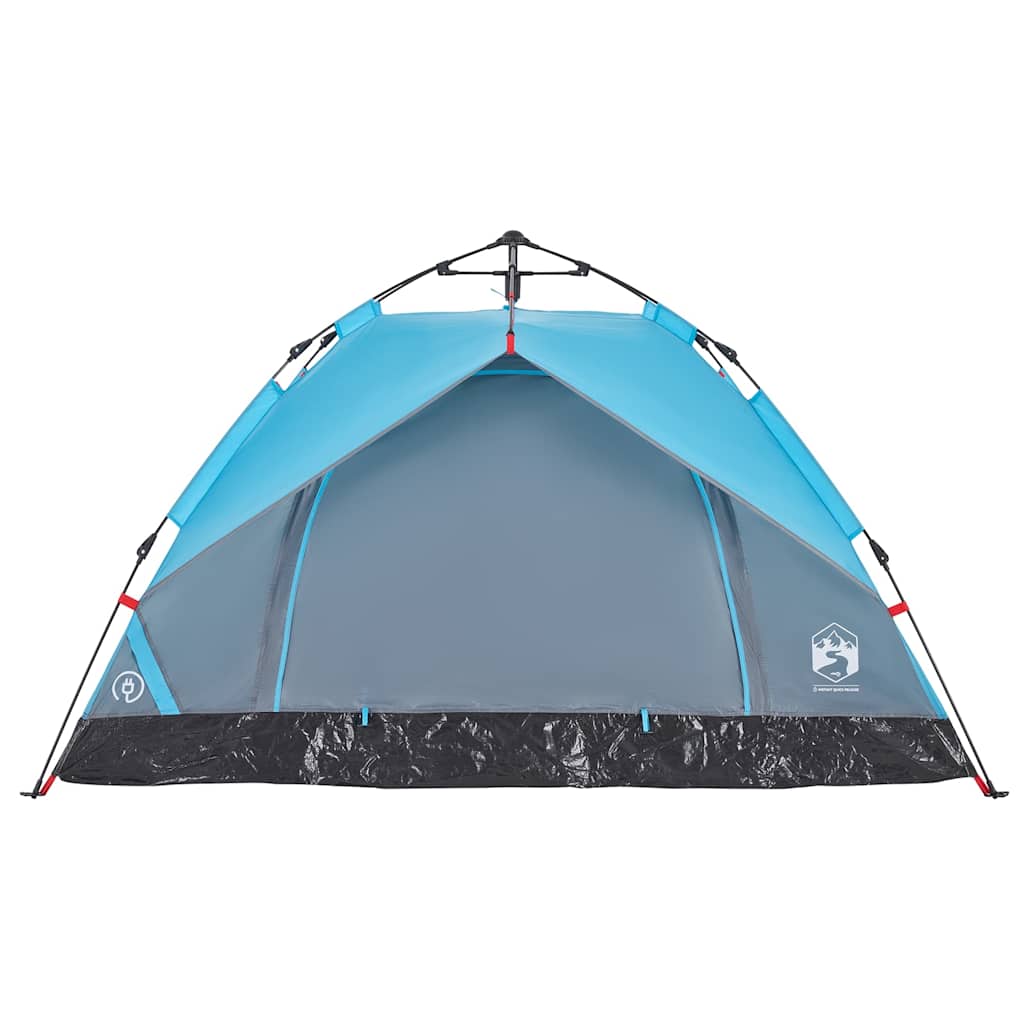 Kuppel-Campingzelt 3 Personen Quick Release Blau