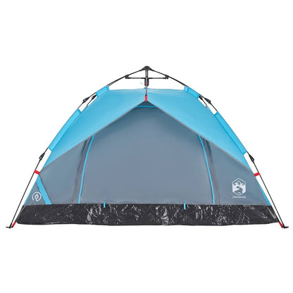 Kuppel-Campingzelt 3 Personen Quick Release Blau