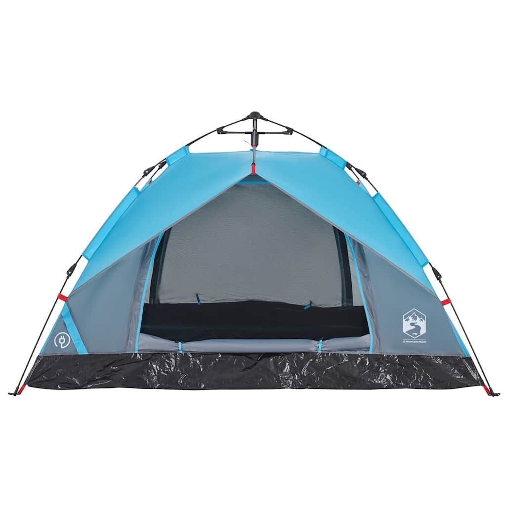 Kuppel-Campingzelt 3 Personen Quick Release Blau
