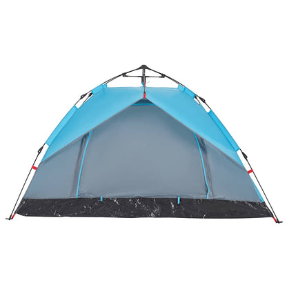 Kuppel-Campingzelt 3 Personen Quick Release Blau