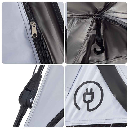 Kuppel-Campingzelt 3 Personen Weiß Verdunkelt Quick Release Weiße Verdunkelung