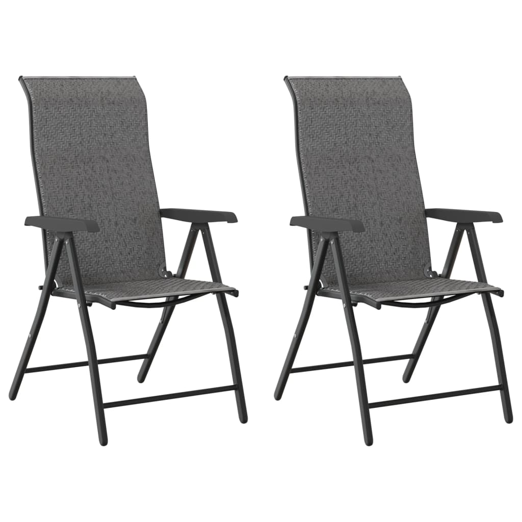 Gartenstühle 2 Stk. Klappbar Poly Rattan