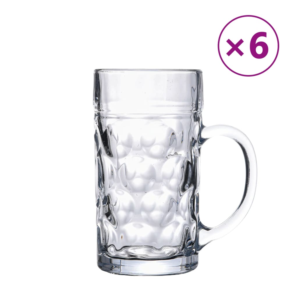Bierkrüge Mit Henkel Glas 6 Stk.