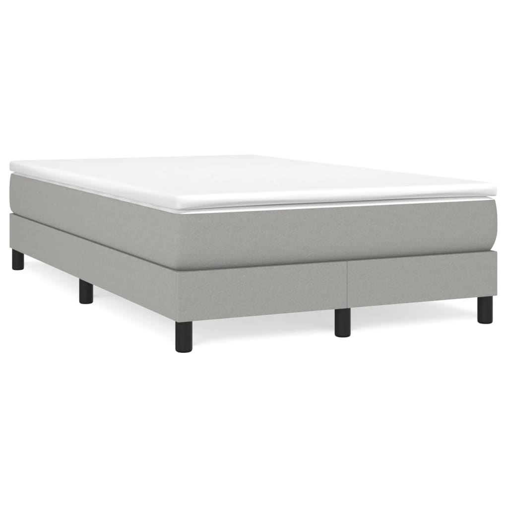 Boxspringbett Mit Matratze Stoff Hellgrau