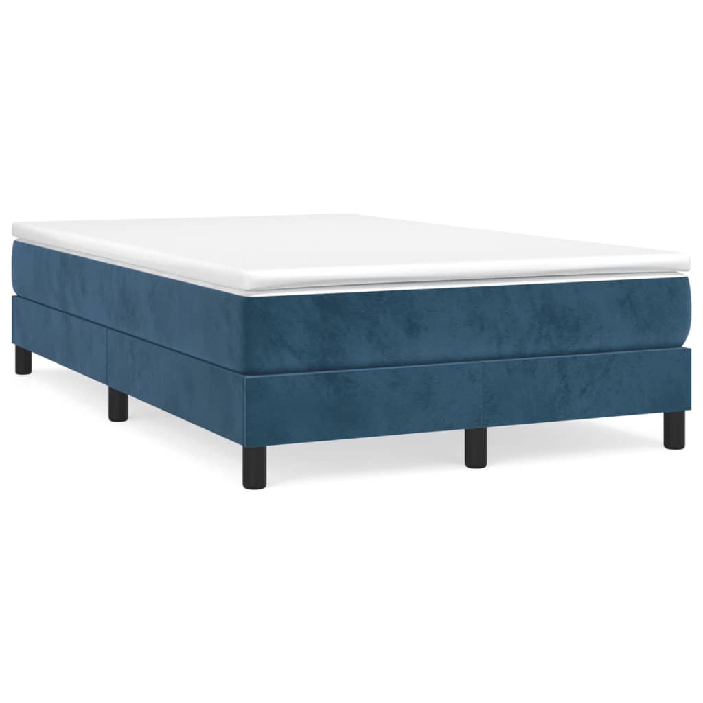 Boxspringbett Mit Matratze Samt Dunkelblau