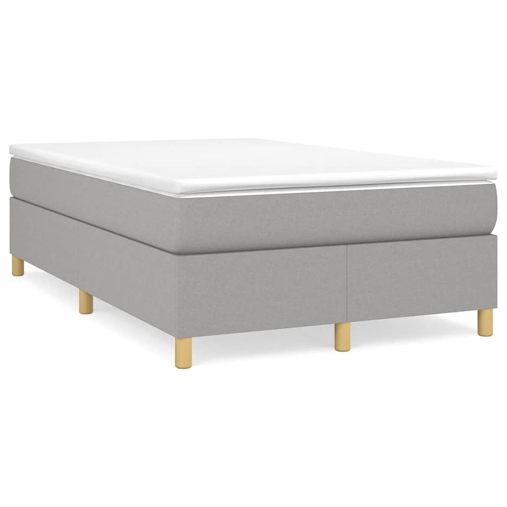 Boxspringbett Mit Matratze Stoff Hellgrau