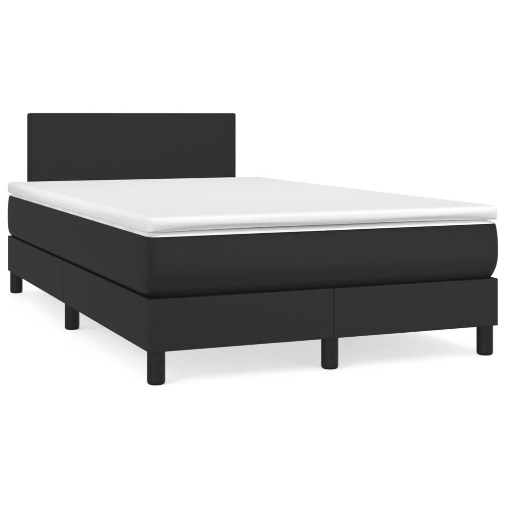 Boxspringbett Mit Matratze Kunstleder Schwarz