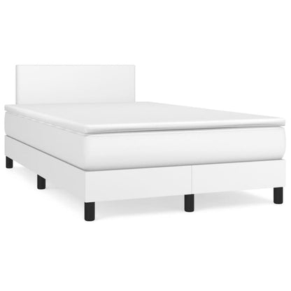 Boxspringbett Mit Matratze Kunstleder Weiß
