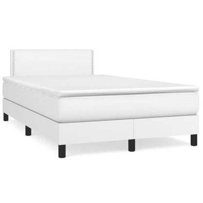 Boxspringbett Mit Matratze Kunstleder Weiß