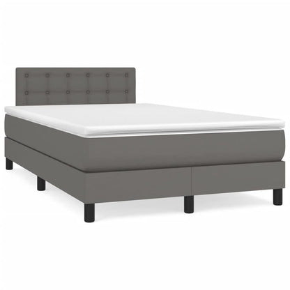 Boxspringbett Mit Matratze Kunstleder Grau