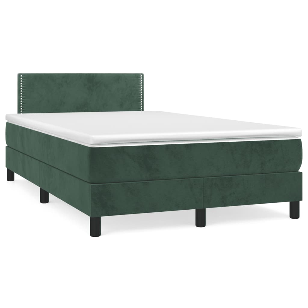 Boxspringbett Mit Matratze Samt Dunkelgrün