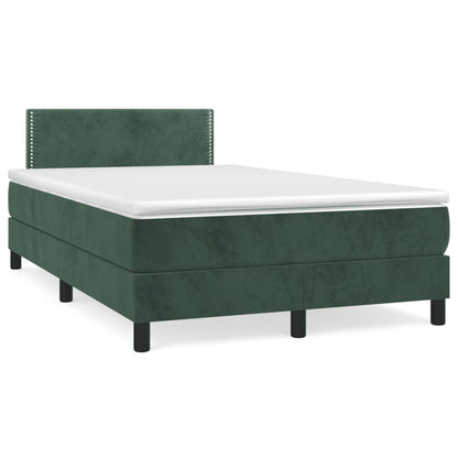 Boxspringbett Mit Matratze Samt Dunkelgrün
