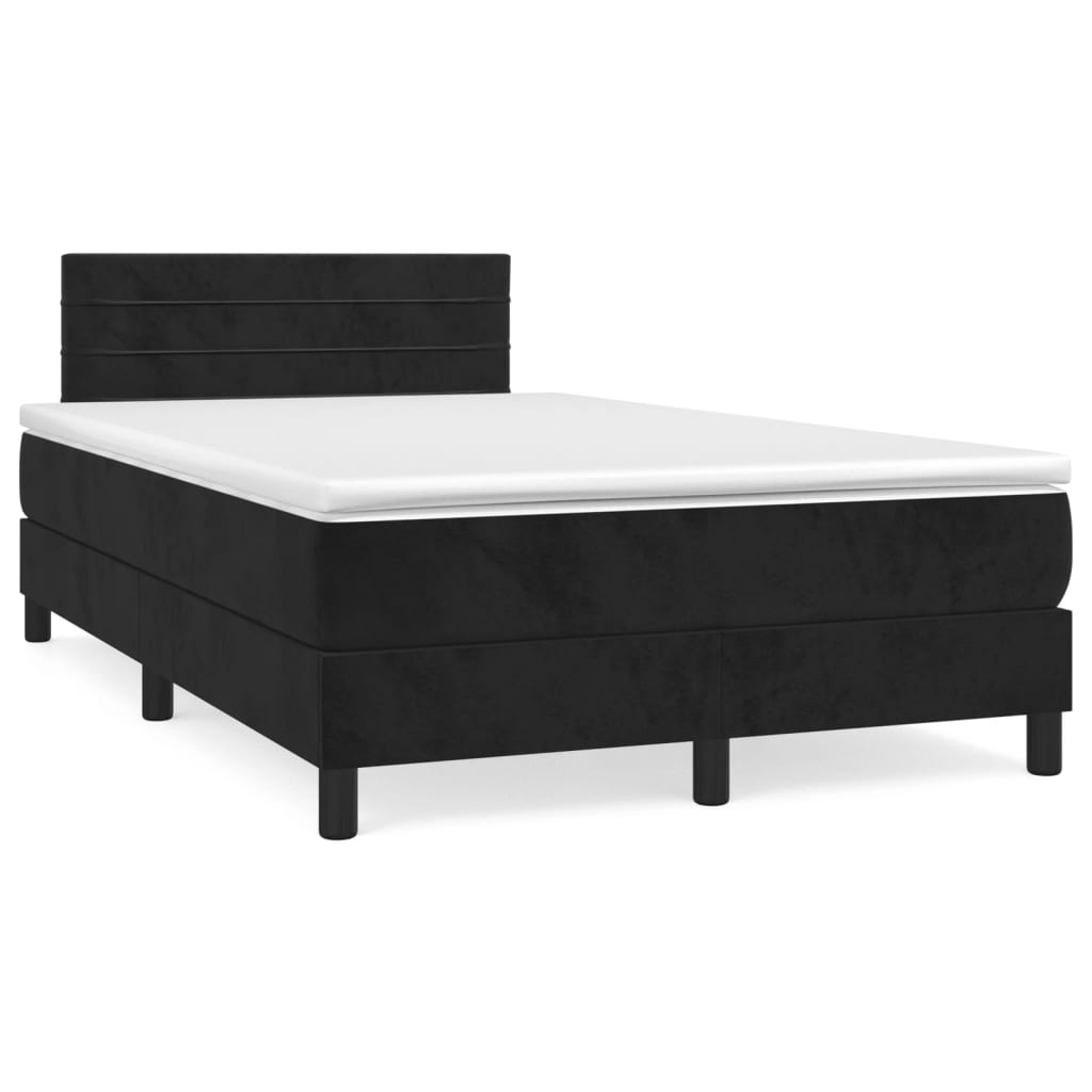 Boxspringbett Mit Matratze Samt Schwarz