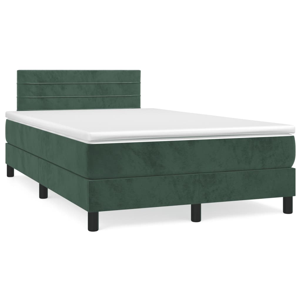 Boxspringbett Mit Matratze Samt Dunkelgrün