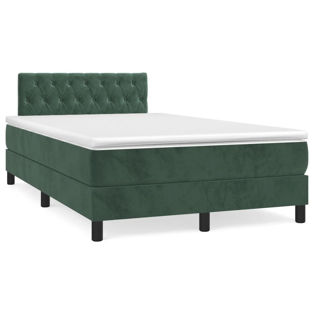 Boxspringbett Mit Matratze Samt Dunkelgrün