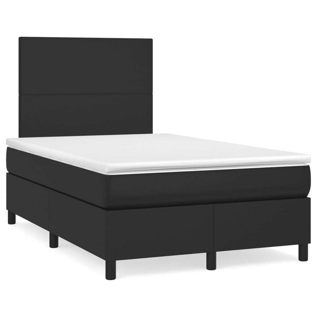 Boxspringbett Mit Matratze Kunstleder Schwarz