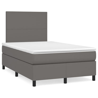 Boxspringbett Mit Matratze Kunstleder Grau