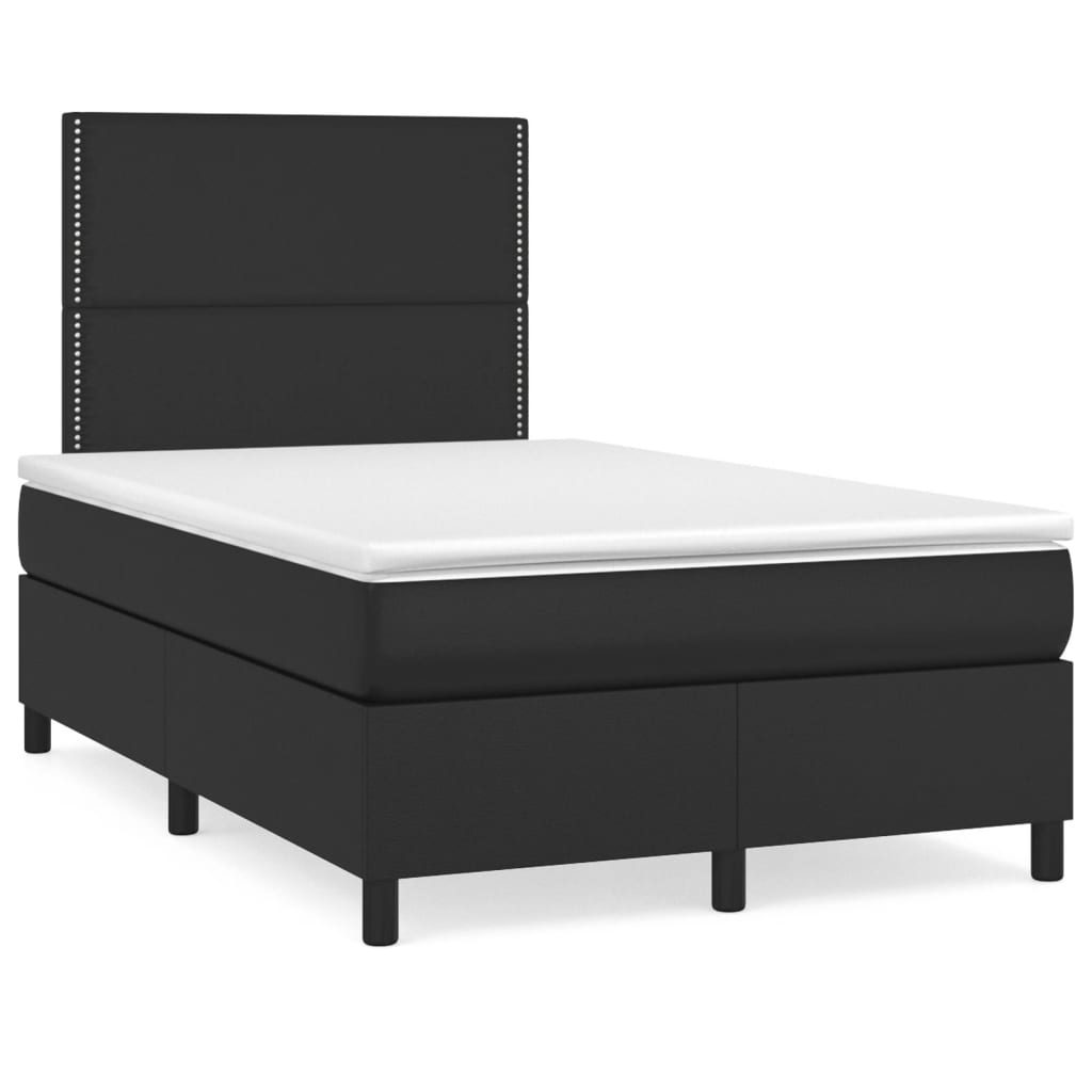 Boxspringbett Mit Matratze Kunstleder Schwarz