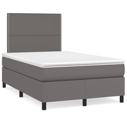 Boxspringbett Mit Matratze Kunstleder Grau