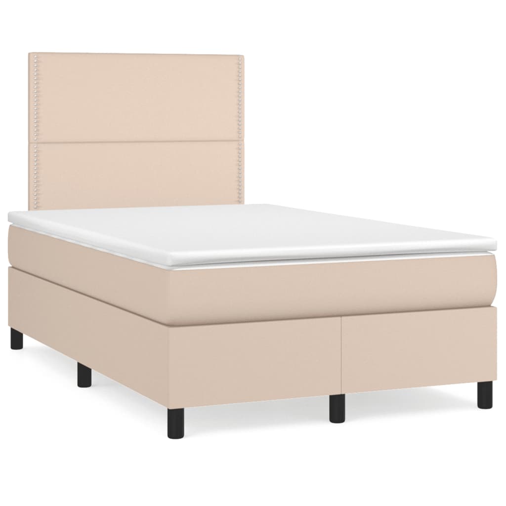 Boxspringbett Matratze -Braun 100X200Cm Kunstleder Cappuccino