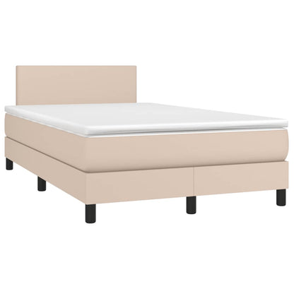 Boxspringbett Mit Matratze & Led -Braun 90X200Cm Cappuccino