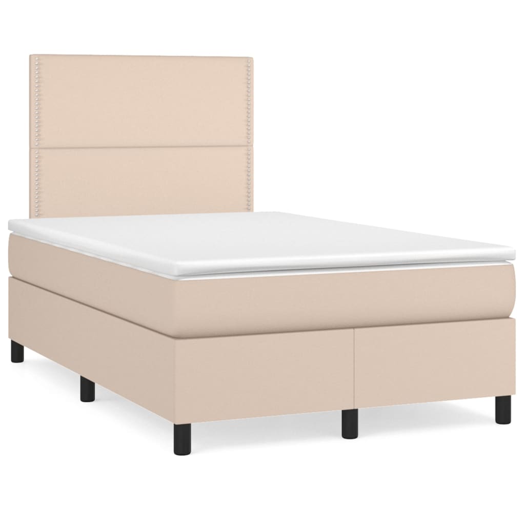 Boxspringbett Mit Matratze & Led -Braun 100X200Cm Cappuccino
