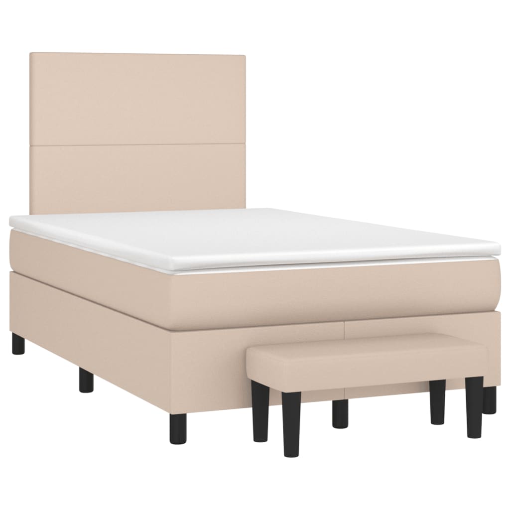 Boxspringbett Matratze -Braun 140X200Cm Kunstleder Cappuccino