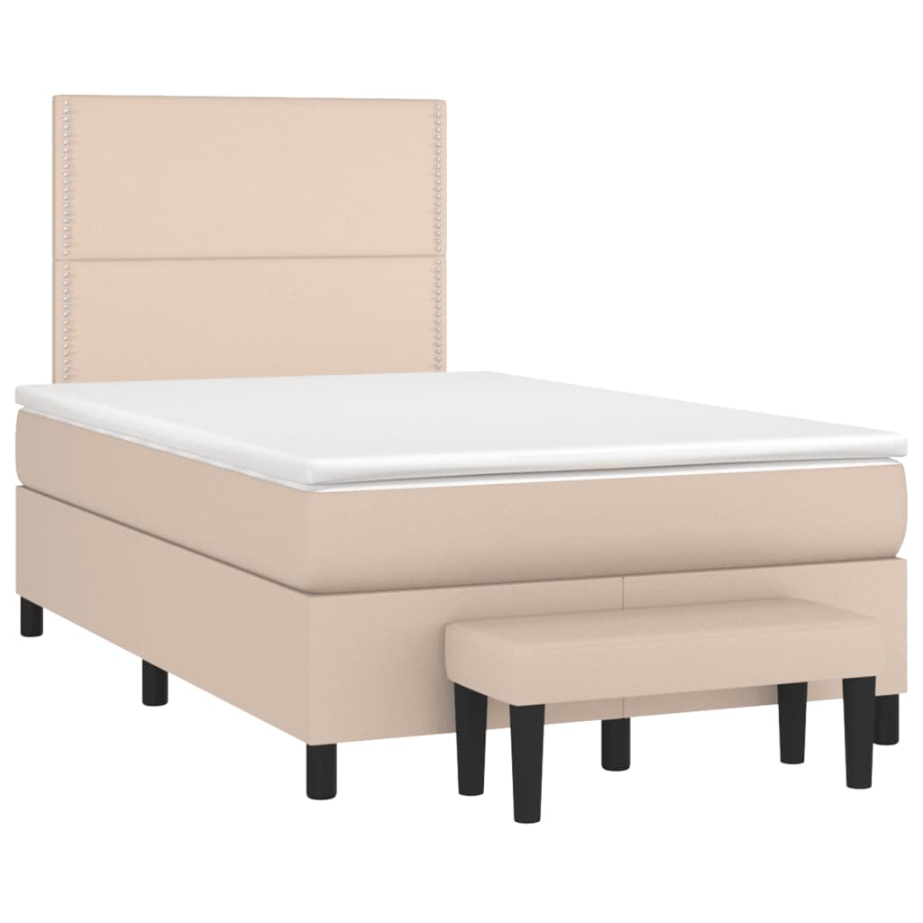 Boxspringbett Matratze -Braun 140X200Cm Kunstleder Cappuccino