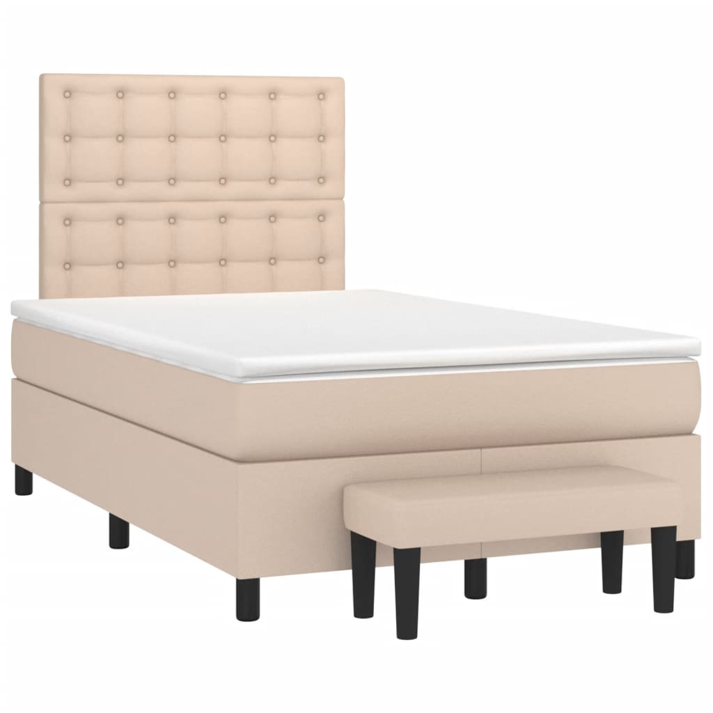 Boxspringbett Matratze -Braun 140X200Cm Kunstleder Cappuccino