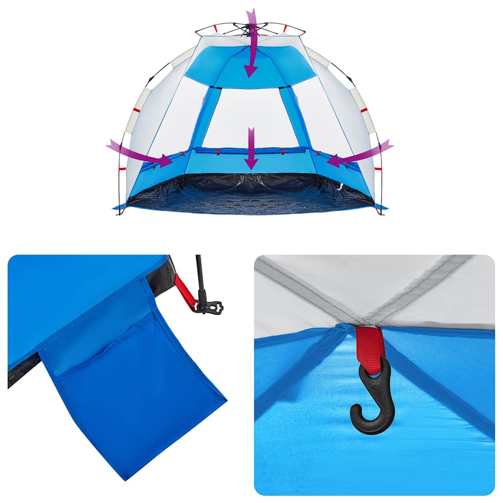 Strandzelt 2 Personen Quick Release Wasserdicht Azurblau