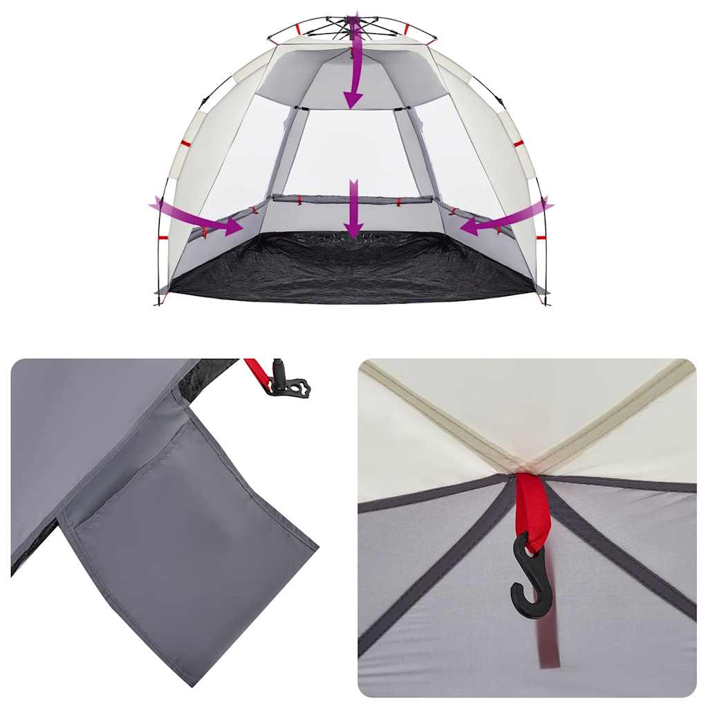Strandzelt 2 Personen Quick Release Wasserdicht Grau