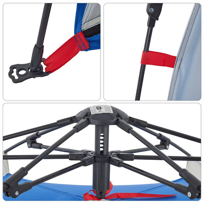 Strandzelt 3 Personen Quick Release Wasserdicht Azurblau