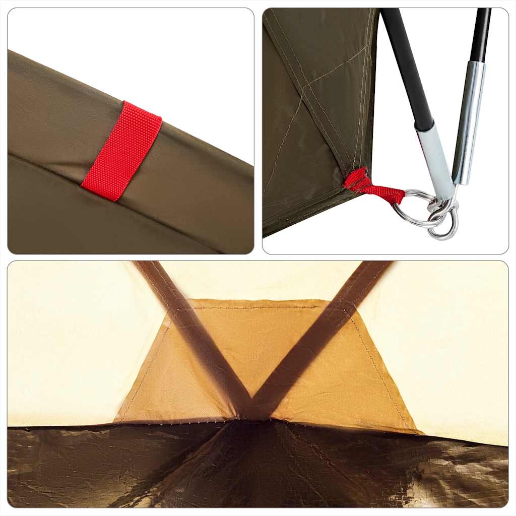 Angelzelt 5 Personen Wasserdicht Olivgrün