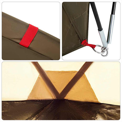 Angelzelt 5 Personen Wasserdicht Olivgrün