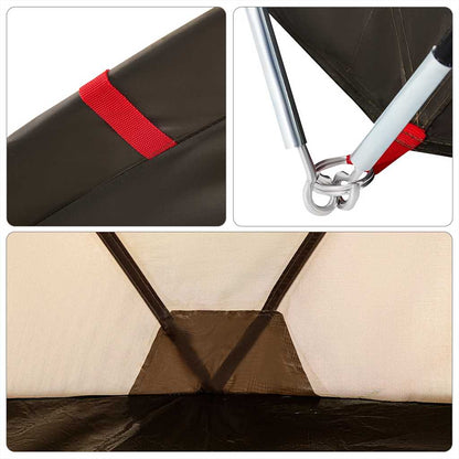 Angelzelt 5 Personen Wasserdicht Braun