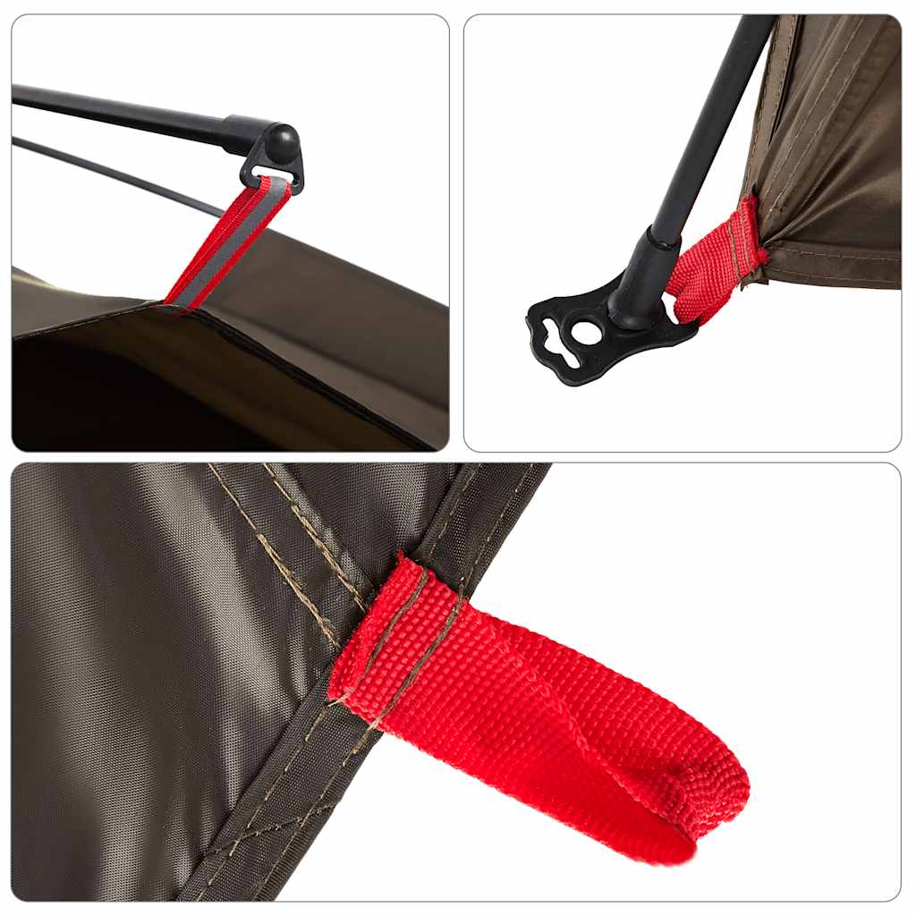 Angelzelt 4 Personen Quick Release Braun