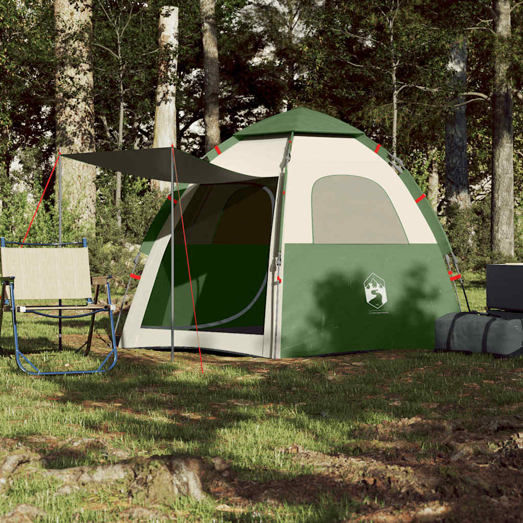 Campingzelt 4 Personen Quick Release Grün