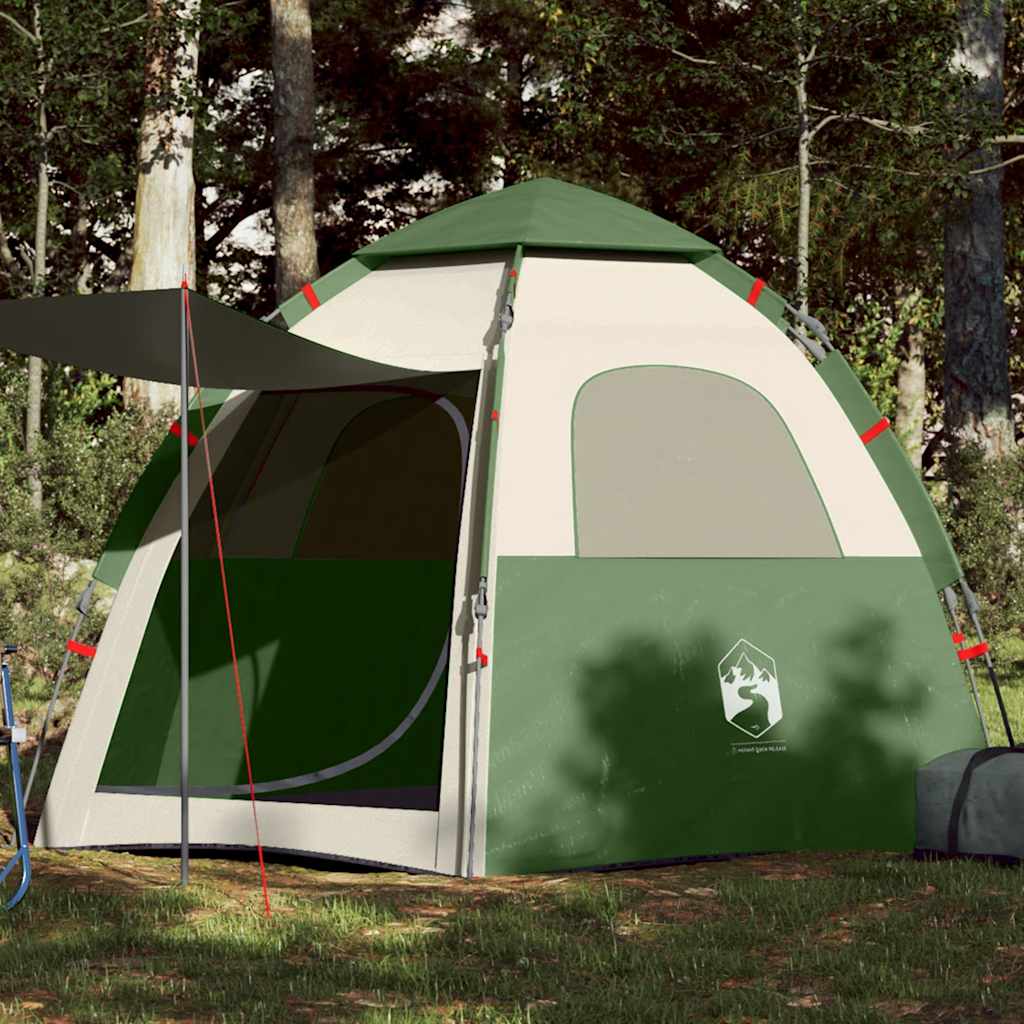 Campingzelt 4 Personen Quick Release Grün