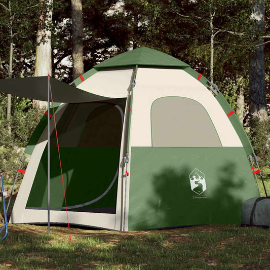 Campingzelt 4 Personen Quick Release Grün