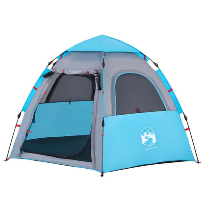 Campingzelt 4 Personen Quick Release Blau