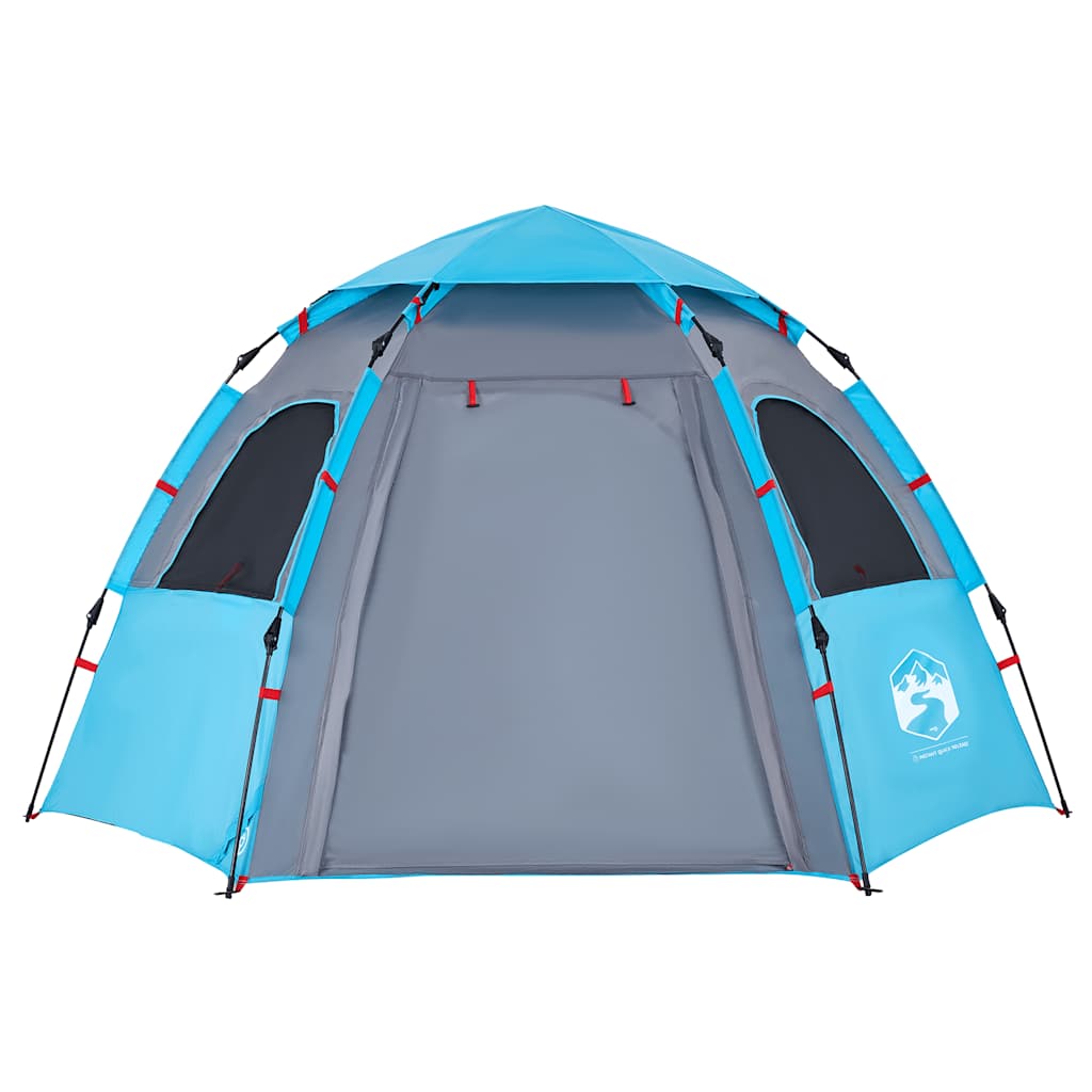 Campingzelt 4 Personen Quick Release Blau