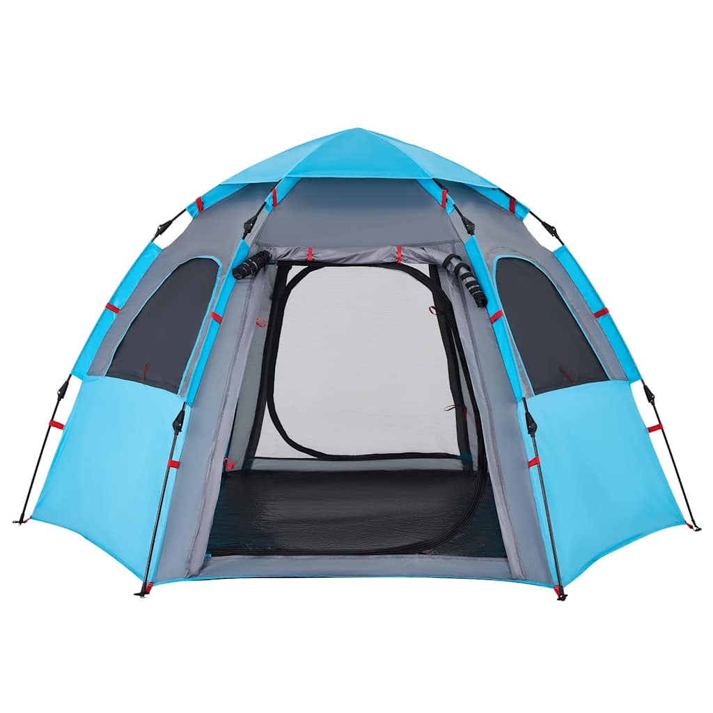 Campingzelt 4 Personen Quick Release Blau