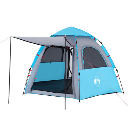 Campingzelt 4 Personen Quick Release Blau