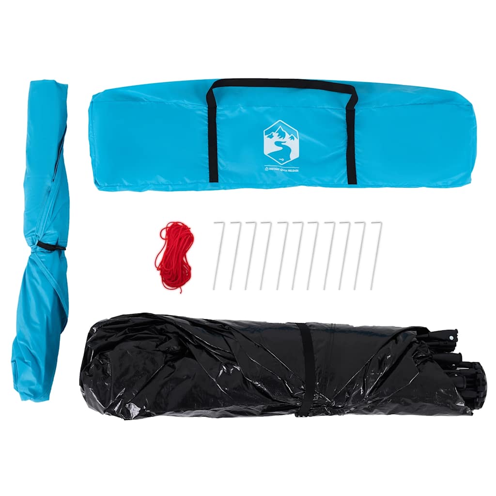 Campingzelt 4 Personen Quick Release Blau