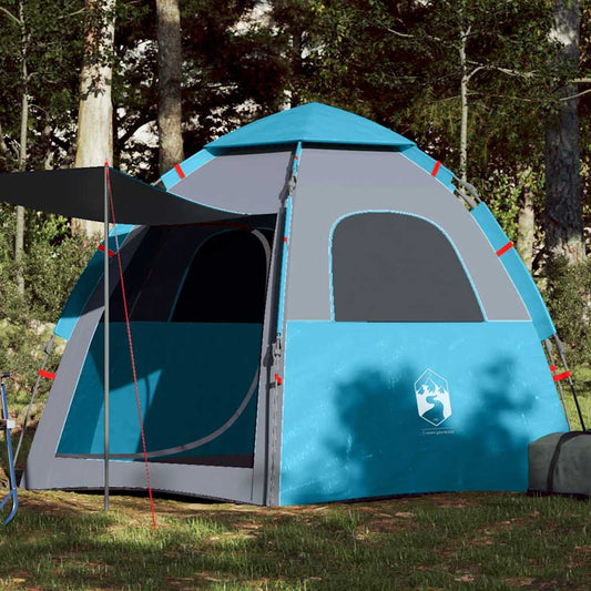 Campingzelt 4 Personen Quick Release Blau
