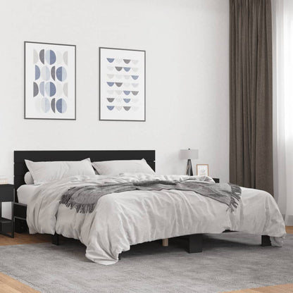 Bettgestell Sonoma-Eiche Holzwerkstoff Und Metall