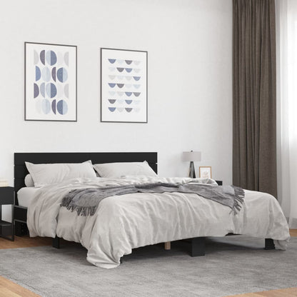 Bettgestell Sonoma-Eiche Holzwerkstoff Und Metall